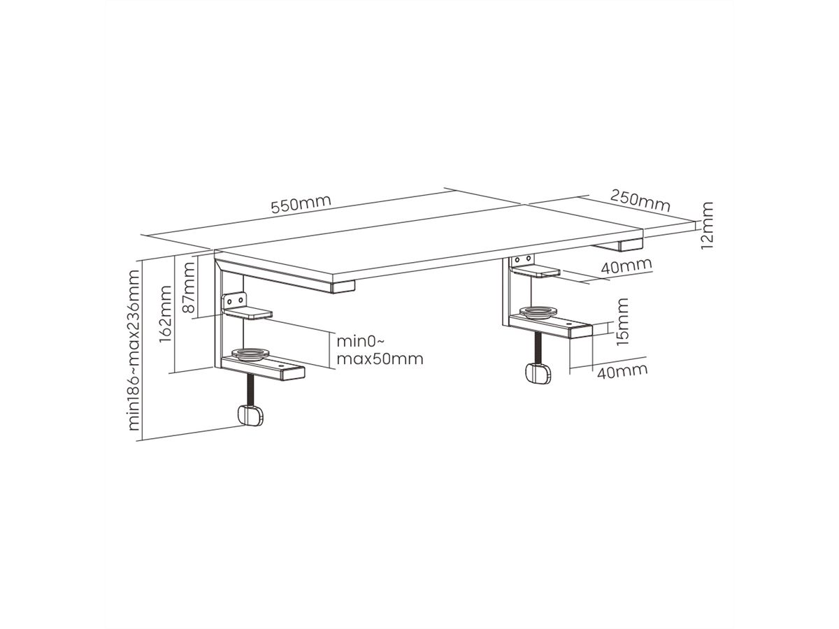 ROLINE Large Size Versatile Desktop Riser