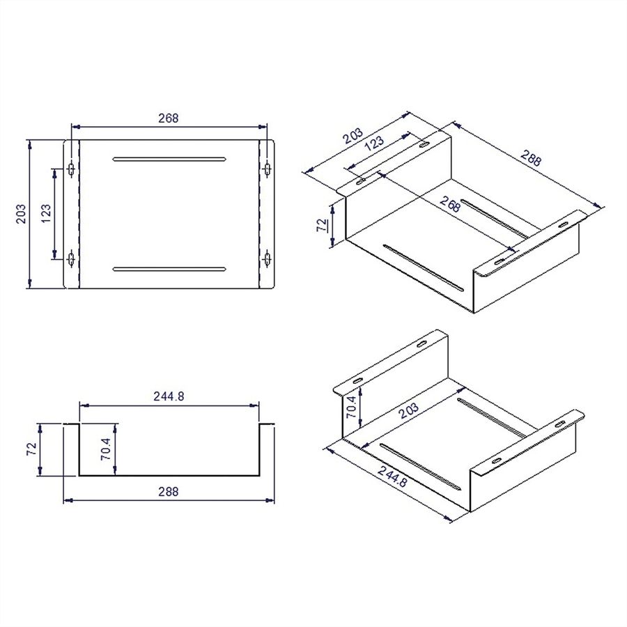 ROLINE Underdesk Mount for KVM/NUC/Mini PC / Thin Clients