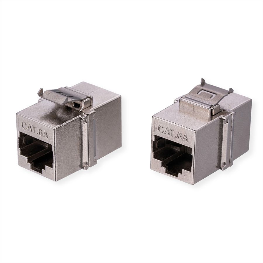 VALUE Cat.6A (Class EA) Keystone Modular Coupler, RJ-45, shielded, short, silver