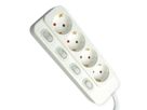 VALUE Power Strip, 4-way, with individual switches, white, 1.5 m