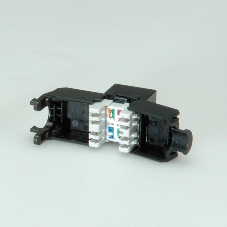 ROLINE Cat.6 (Class E) Keystone Jack, RJ-45, UTP, tool-free, black