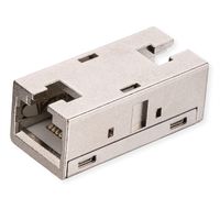 ROLINE RJ-45 Modular Coupler, Cat. 6A (Class EA), shielded, metal housing