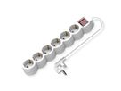 VALUE Power Strip, 6-way, with illuminated Switch, white, 3 m