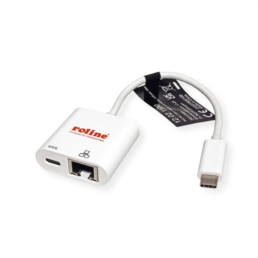 ROLINE USB-C to Gigabit Ethernet Converter, PD Port