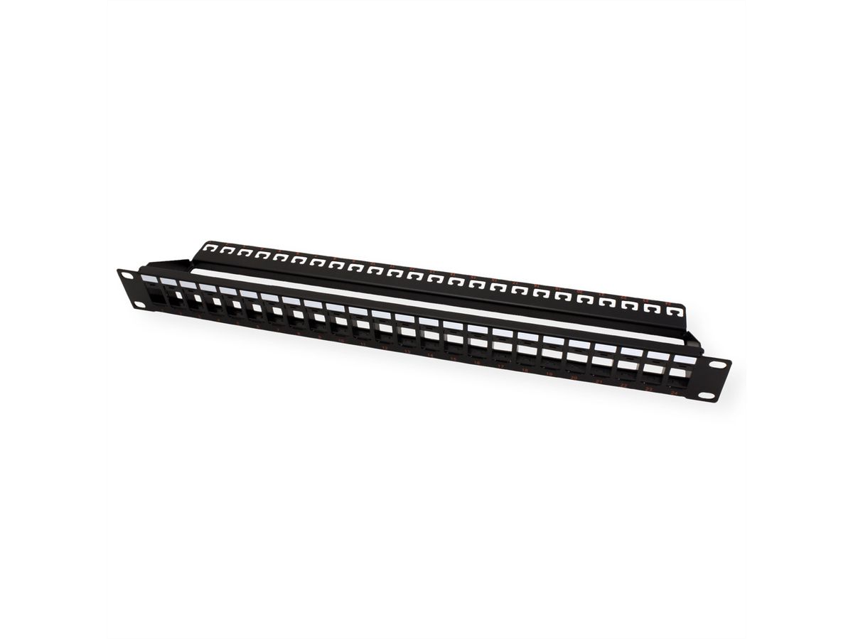 ROLINE Keystone 19'' Module frame Cat.5/Cat.6, 24 Ports, blank, UTP ...