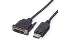 ROLINE DisplayPort Cable, DP-DVI (24+1), M/M, black, 2 m