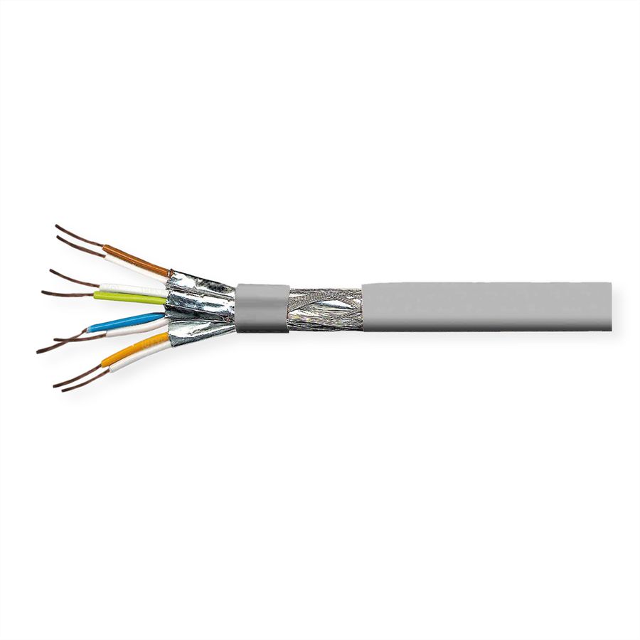 VALUE S/FTP Cable Cat.8 (Class I), Solid Wire, LSOH, grey, 100 m