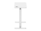 ROLINE Gas Spring Side Table / Workstation, height-adjustable, hidden casters, white