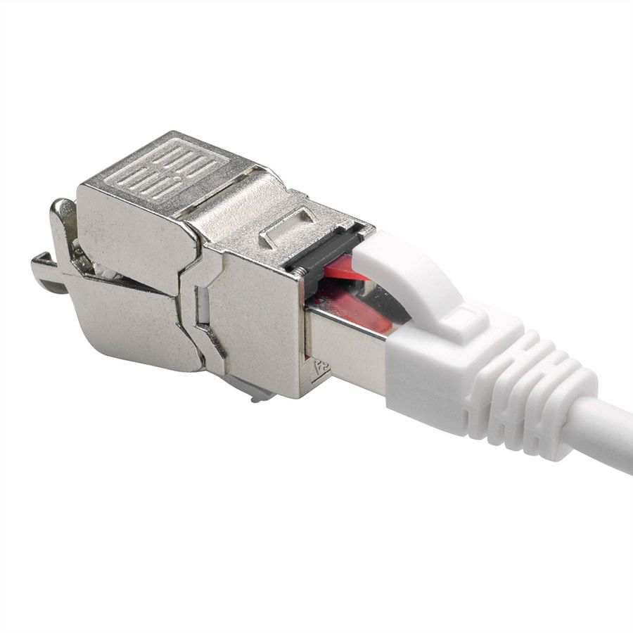 VALUE Cat.6A (Class EA) Keystone, RJ-45, STP, tool-free, silver