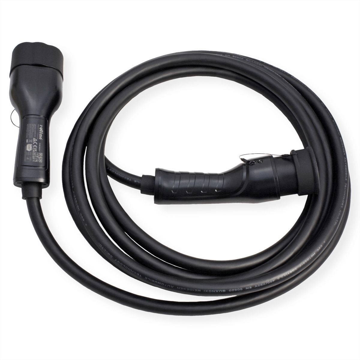 ROLINE EV Charging Cable Assembly Type2, 3-Phase, 480VAC (3P+N+E), 32 A, 22 kW, 5 m