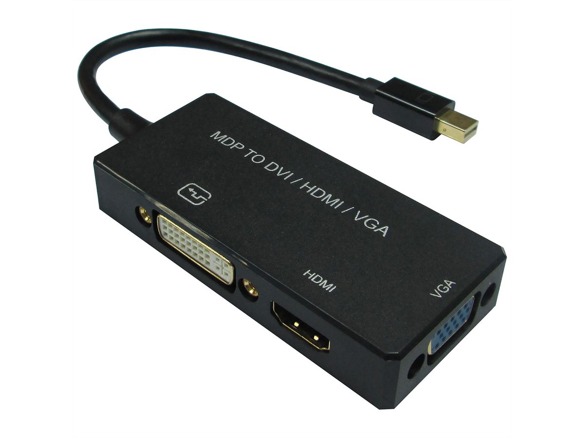 VALUE Mini DisplayPort DVI DP HDMI Adapter Mini DP M VGA DVI HDMI F v1.2 Active SECOMP International AG