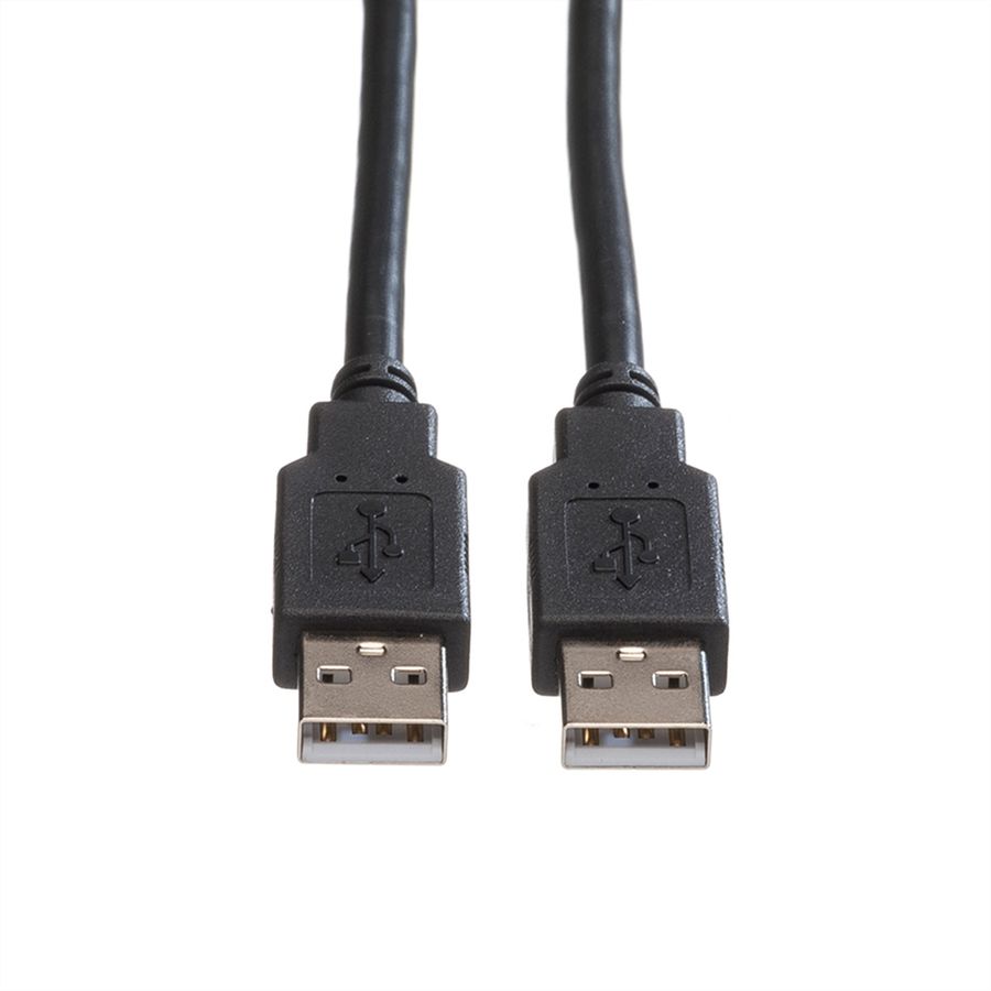 ROLINE USB 2.0 Cable, A - A, M/M, black, 0.8 m