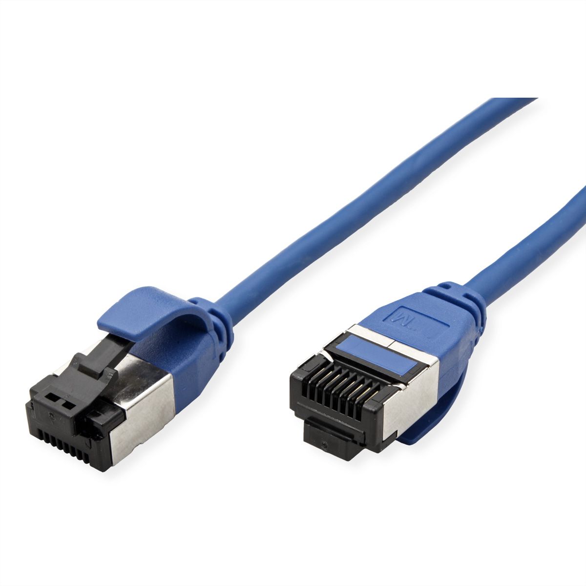 ROLINE U/FTP Patch Cord Cat. 8.1 (Class I), LSOH, SLIM, blue, 2 m