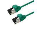 ROLINE S/FTP Patch Cord Cat. 8.1 (Class I), LSOH, Slim, PoE, green, 0.5 m