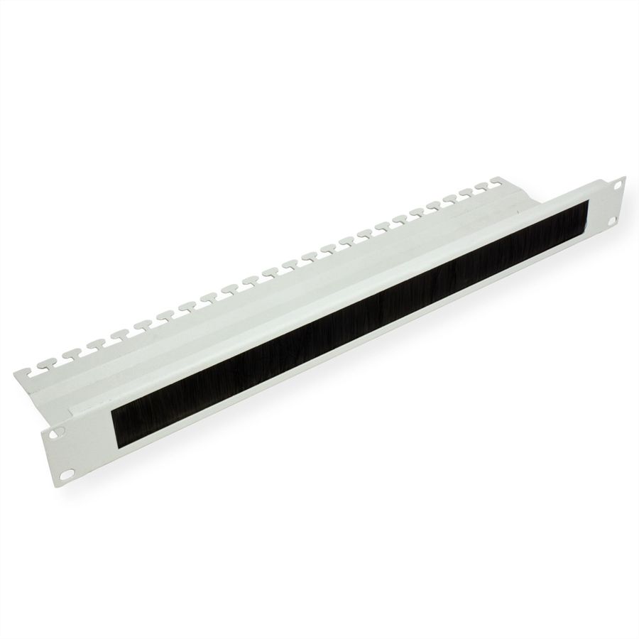 ROLINE 19-inch cable entry, with brush strip 1U grey