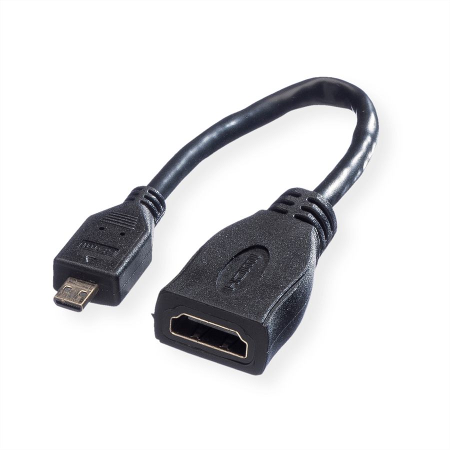 VALUE HDMI High Speed Cable + Ethernet, A - D, F/M, 0.15 m