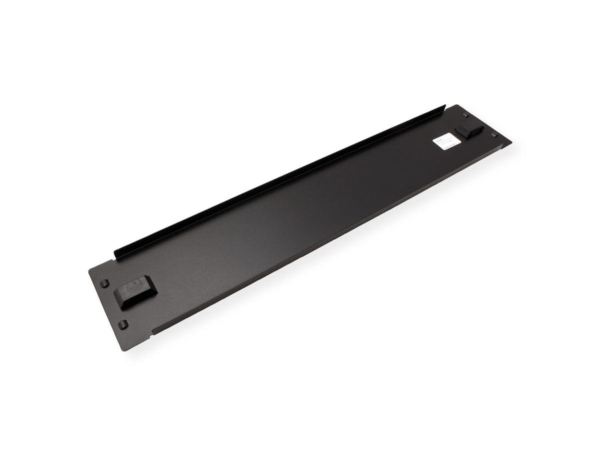 19" Blank Panel, Snap-in, 2U, Metal, black