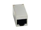 ROLINE RJ-45 Mini Inline Coupler, Cat.6A (Class EA), shielded, silver