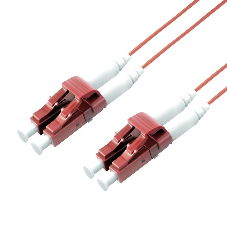 ROLINE FO SLIM Jumper Cable 50/125µm OM4, LC/LC, OD 1.2mm, LSOH, Slim, violet, 1 m