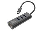 STANDARD USB Type C to Gigabit Ethernet Converter + Hub 3x