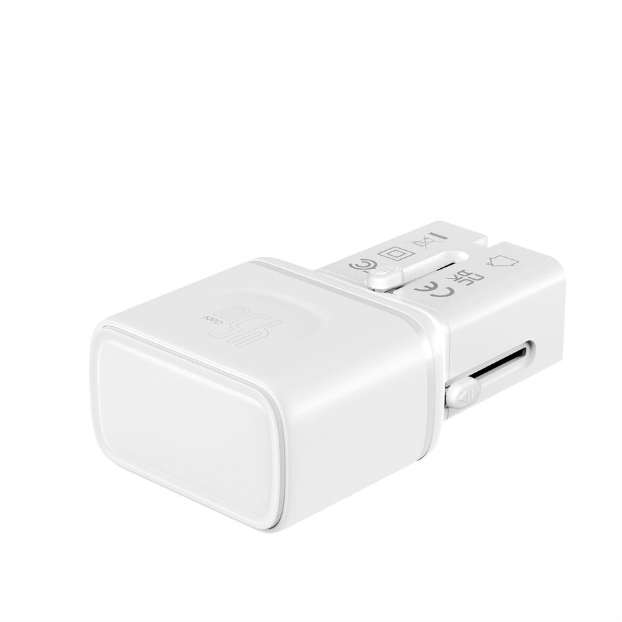 VALUE POCKET Travel Charger, EU/UK/US, 2x Ports USB C, 45W