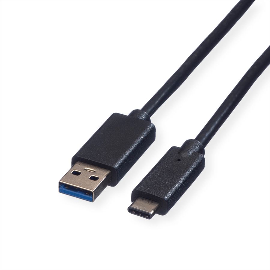 ROLINE GREEN USB 3.2 Gen 1 Cable, A-C, M/M, black, 2 m