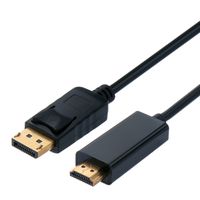 STANDARD DisplayPort Cable, DP - HDTV, M/M, black, 1 m