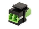 ROLINE Fiber Optic Keystone Jack, LC/LC Duplex, Multimode, OM5