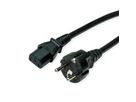 ROLINE Power Cable, straight IEC Connector, black, 1.8 m