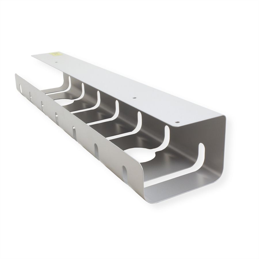 ROLINE Cable Cover Organizer, Under Desk Mount (2 pieces), silver
