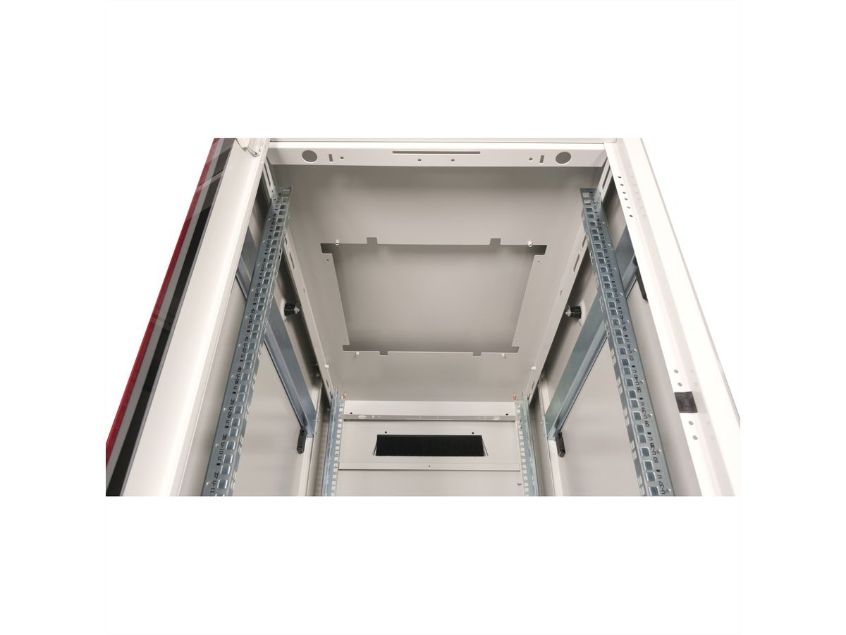 ROLINE 19-inch Network Cabinet Pro 47 U, 600x1000 WxD glass door grey