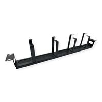 VALUE 19" Cable Management 1U, with 4 Metal Rings (G-Type), with Brush Seal, black