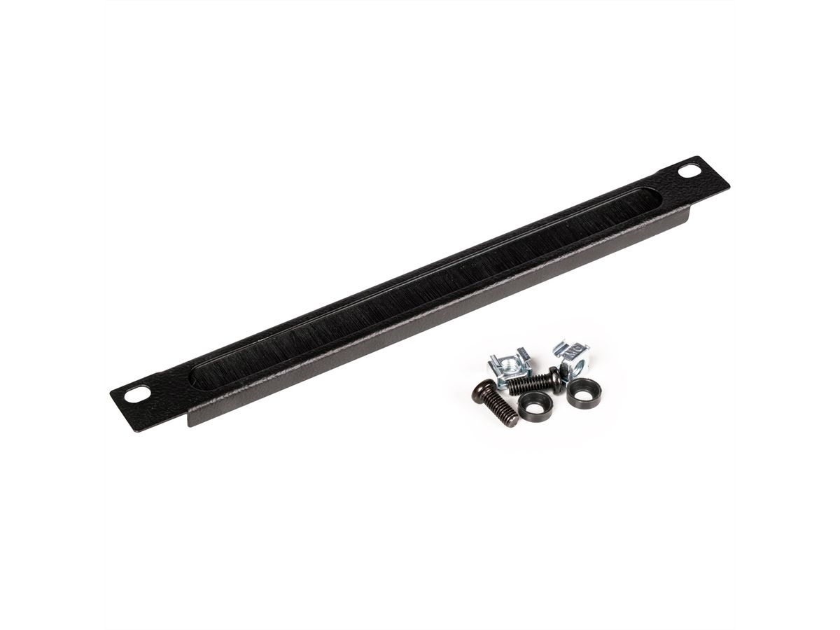 ROLINE 10-inch cable feed, with brush strip 0.5U black