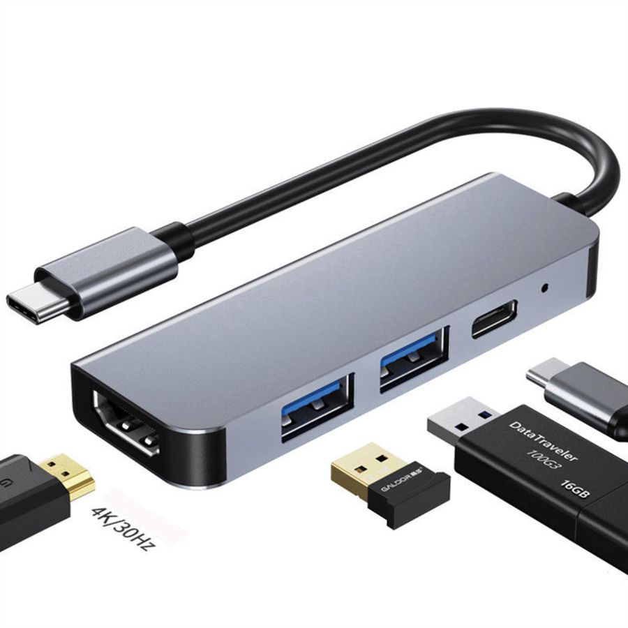 VALUE Dockingstation Type C, 1x HDMI 4K30, 1x USB 3.2 Gen1 Type A, 1x USB 2.0 Type A, 1x Type C PD (Power Delivery)