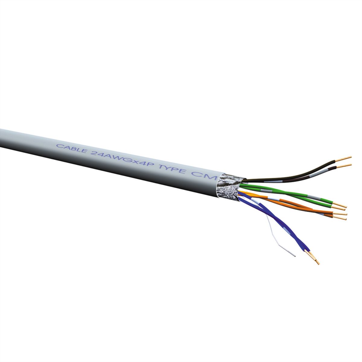 ROLINE FTP Cable Cat.5e (Class D), Stranded Wire, 100 m