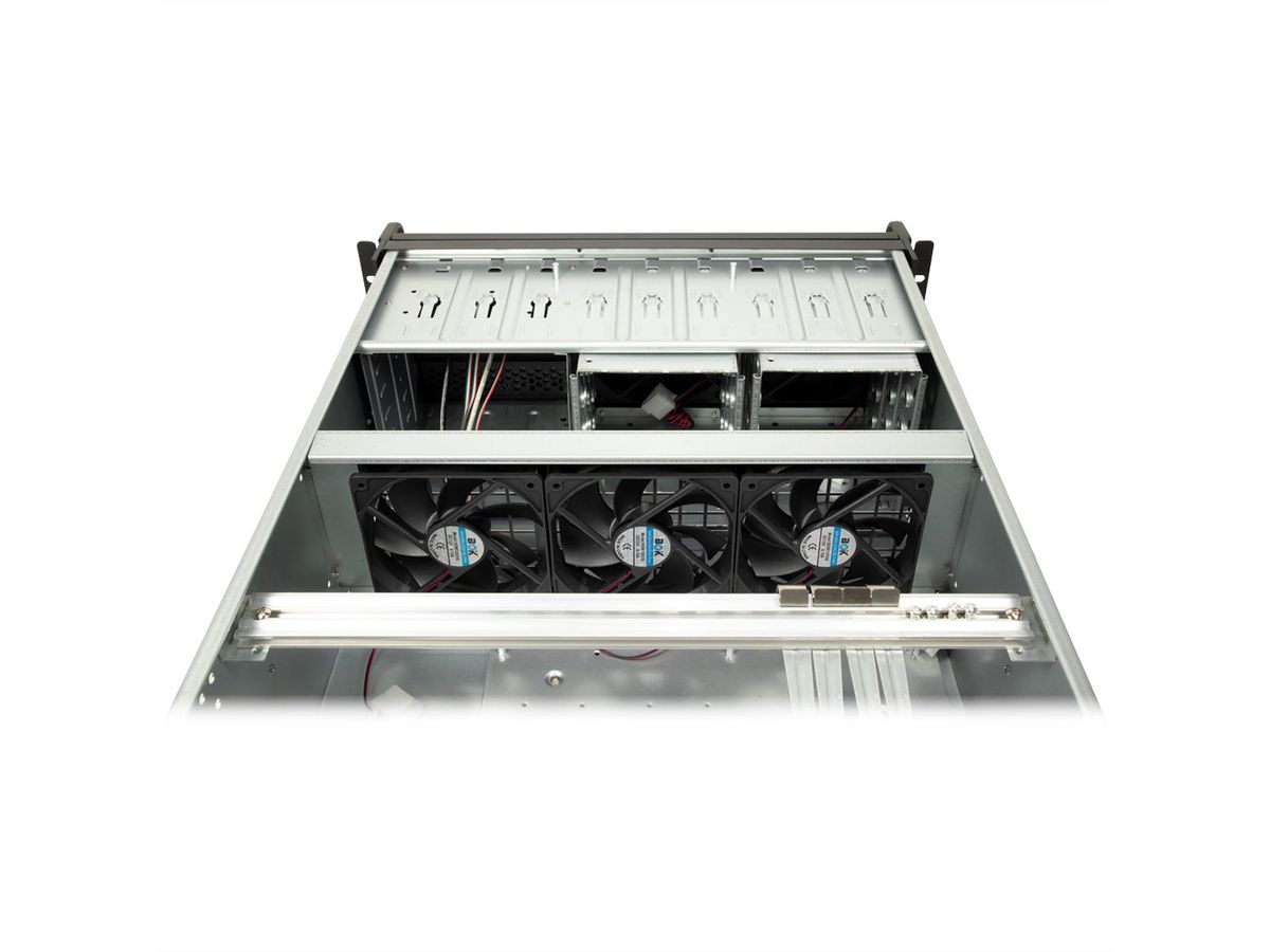 19" Industrial Rack-Mount Server Chassis, 4UH, IPC 4U-4129L, black
