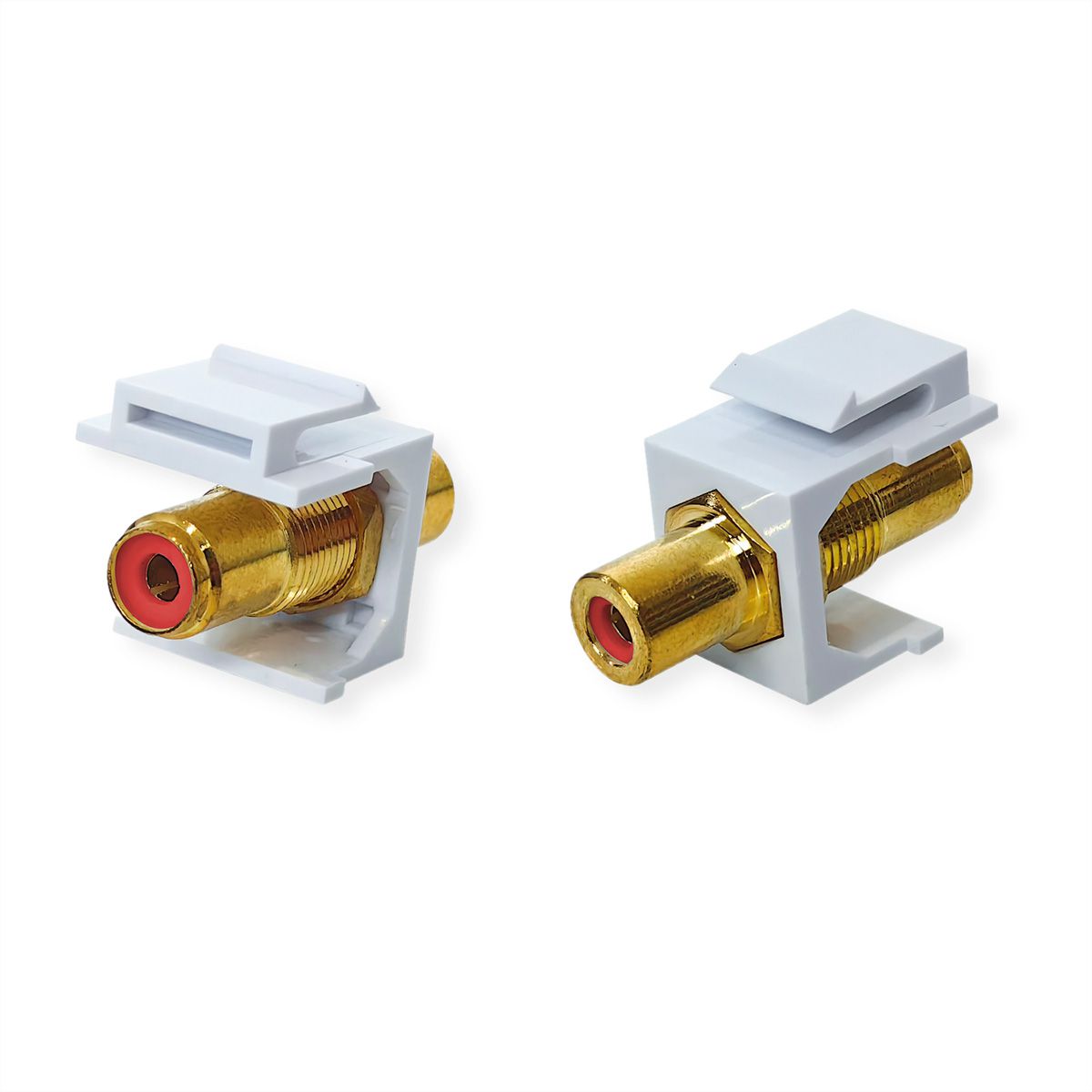VALUE RCA Keystone Coupler, Plastic, red