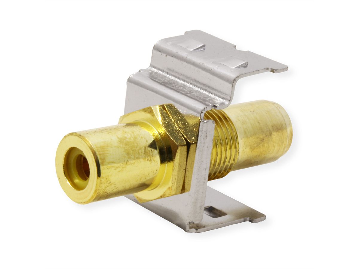 ROLINE RCA Keystone Coupler, Metal, Shielded, yellow