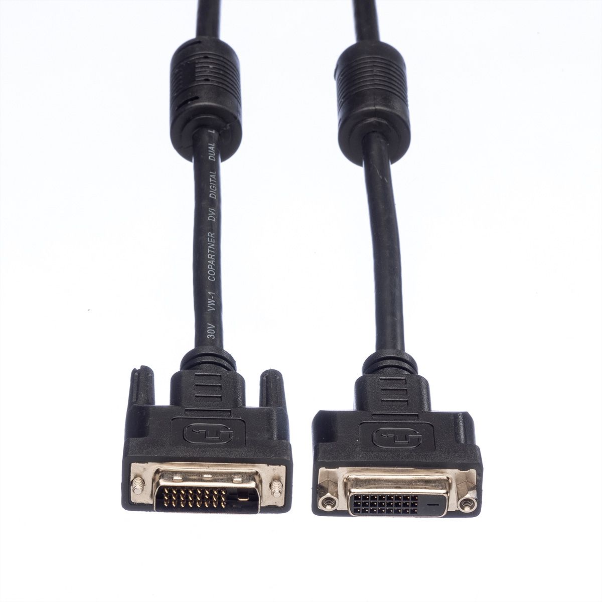 VALUE Monitor DVI Cable, DVI (24+1), Dual Link, M/F, 2 m