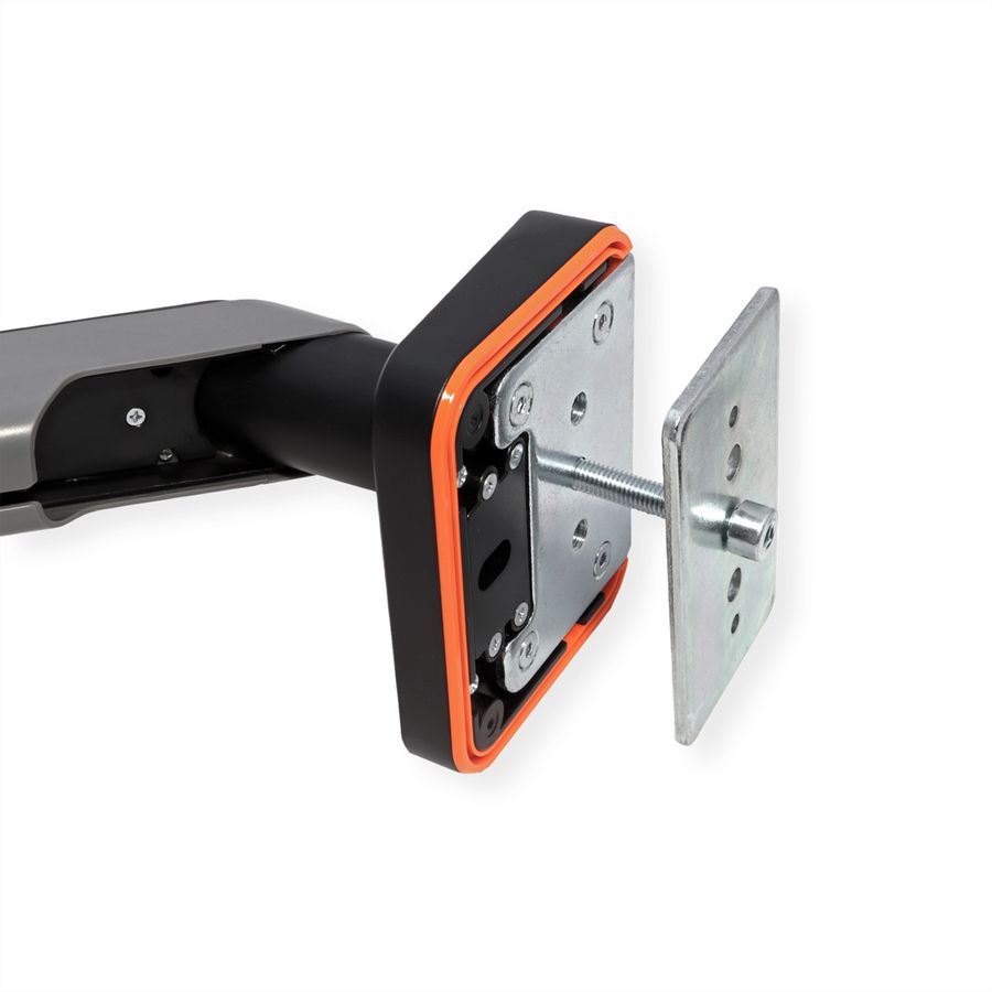 ROLINE Single LCD Monitor Stand, Gas Spring, Desk Clamp, 5 Joints, 17–49 inch, max. 20 kg