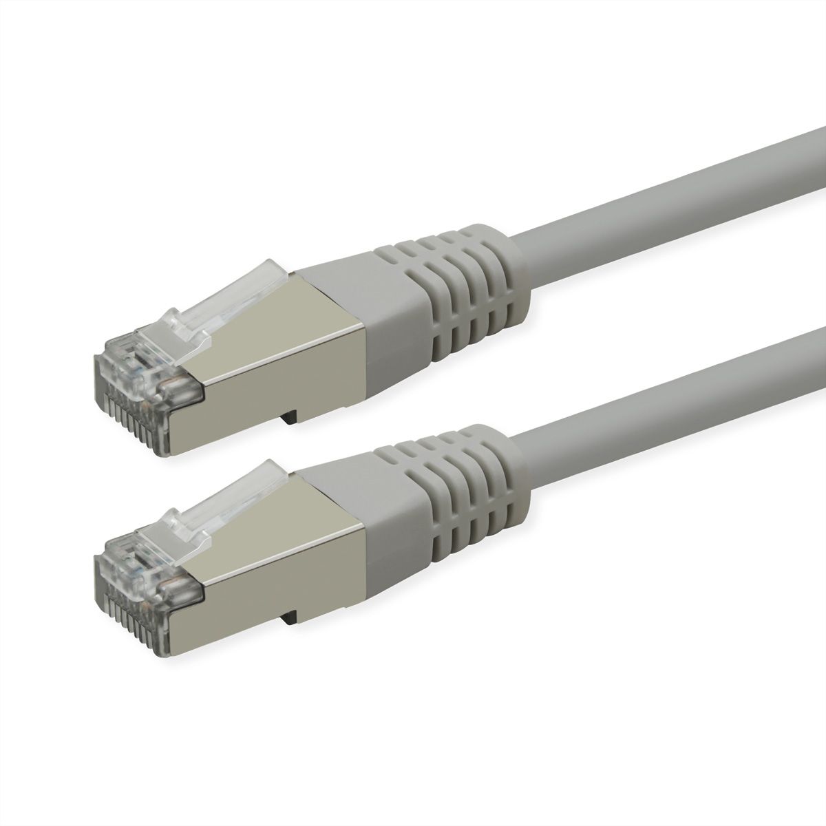 ROLINE S/FTP (PiMF) Patch Cord, Cat.6 (Class E), PoE, grey, 0.3 m
