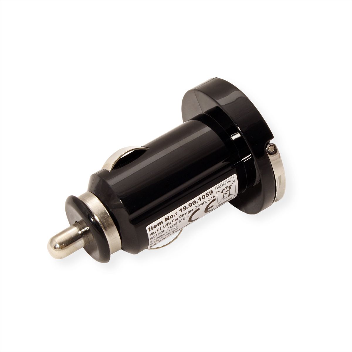 VALUE USB Car Charger, 2 Port, 10W