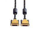 ROLINE GOLD Monitor Cable, DVI (24+1), Dual Link, M/M, 1 m