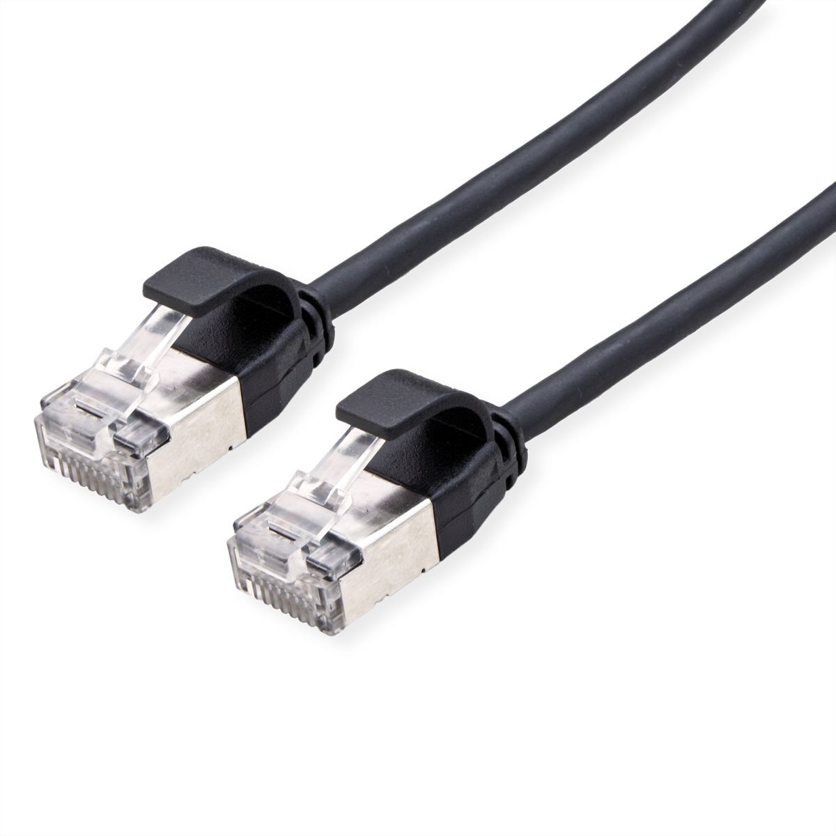 ROLINE U/FTP DataCenter Patch Cord Cat.6A (Class EA), LSOH, slim, black, 2 m