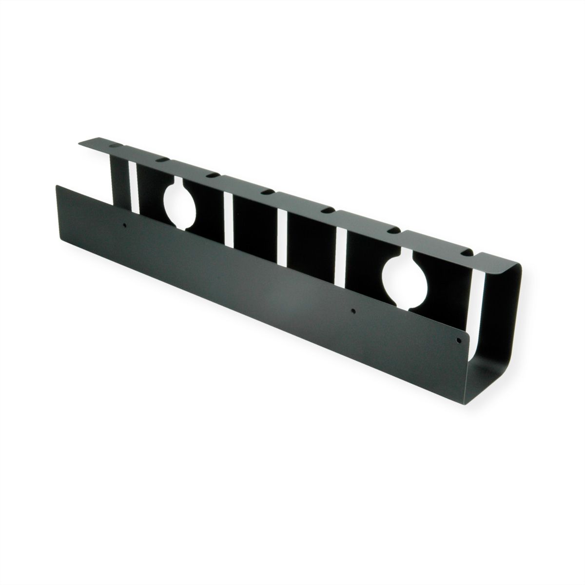 ROLINE Cable Cover Organizer, Under Desk Mount (2 pieces), black