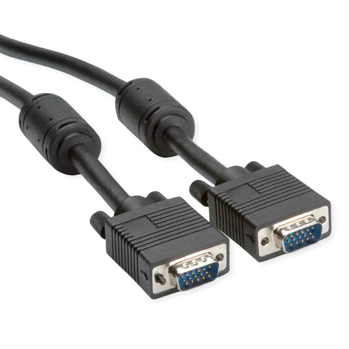 STANDARD SVGA Cable + Ferrite + DDC, HD15, M/M, black, 20 m