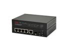 ROLINE Gigabit Ethernet Switch, 6x (5xGbE + 1x Gbic(SFP),  4x PoE+)