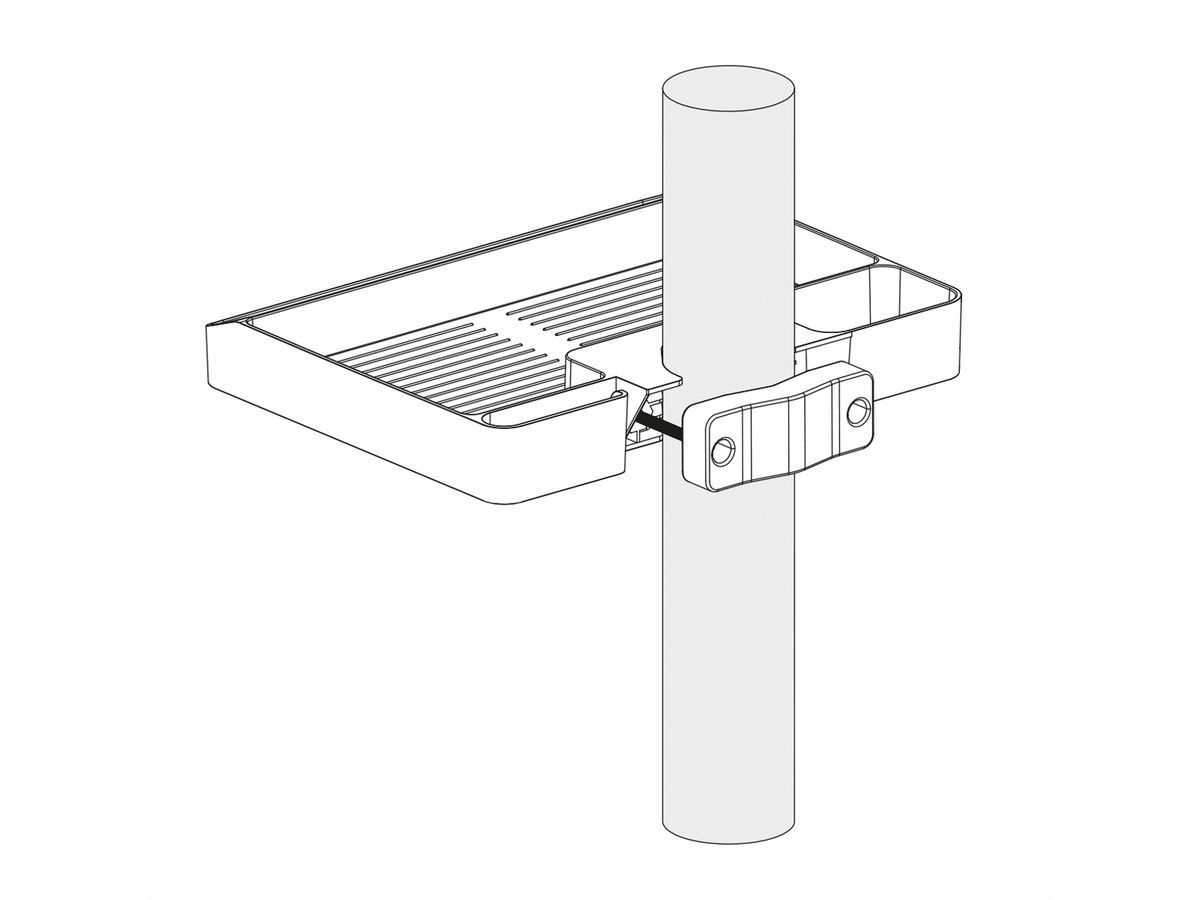 VALUE Pole Mounted Storage Shelf