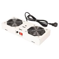 ROLINE Fan unit with 2 fans, for 19" Wall Cabinet grey