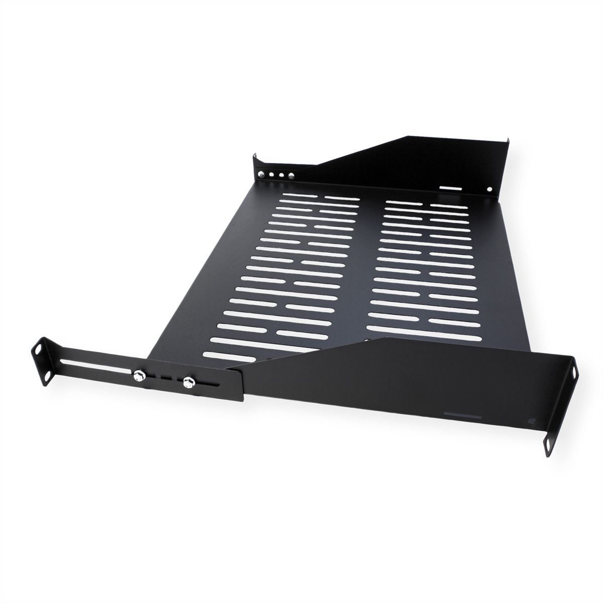 VALUE 19"-Fixed Shelf, 485 x 300mm, 2U, max. 25kg, black